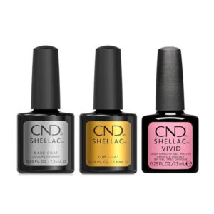 CND - Shellac Vivid Combo - Base, Top & Blush Pink