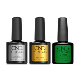 CND - Shellac Vivid Combo - Base, Top & Shamrock Green