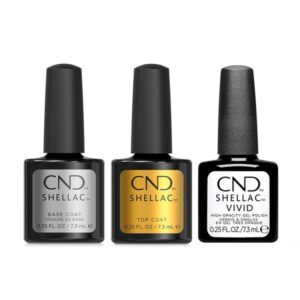 CND - Shellac Vivid Combo - Base, Top & White Gloves