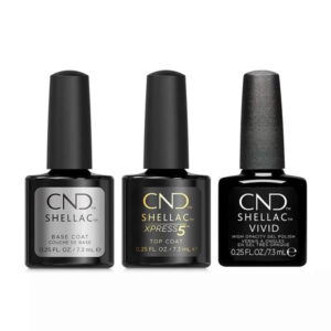 CND - Shellac Xpress5 Combo - Base, Top & Black Tuxedo (0.25 oz)