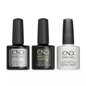 CND - Shellac Xpress5 Combo - Base, Top & Pearlwind (0.25 oz)