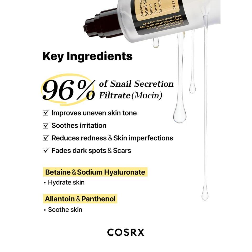 Cosrx - Advanced Snail 96 Mucin Power Essence + Bha Blackhead Power Liquid