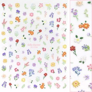 Daily Charme - 3D Embossed Nail Art Sticker / Spring Meadow