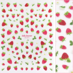 Daily Charme - Floral Nail Art Sticker / Strawberry Fields