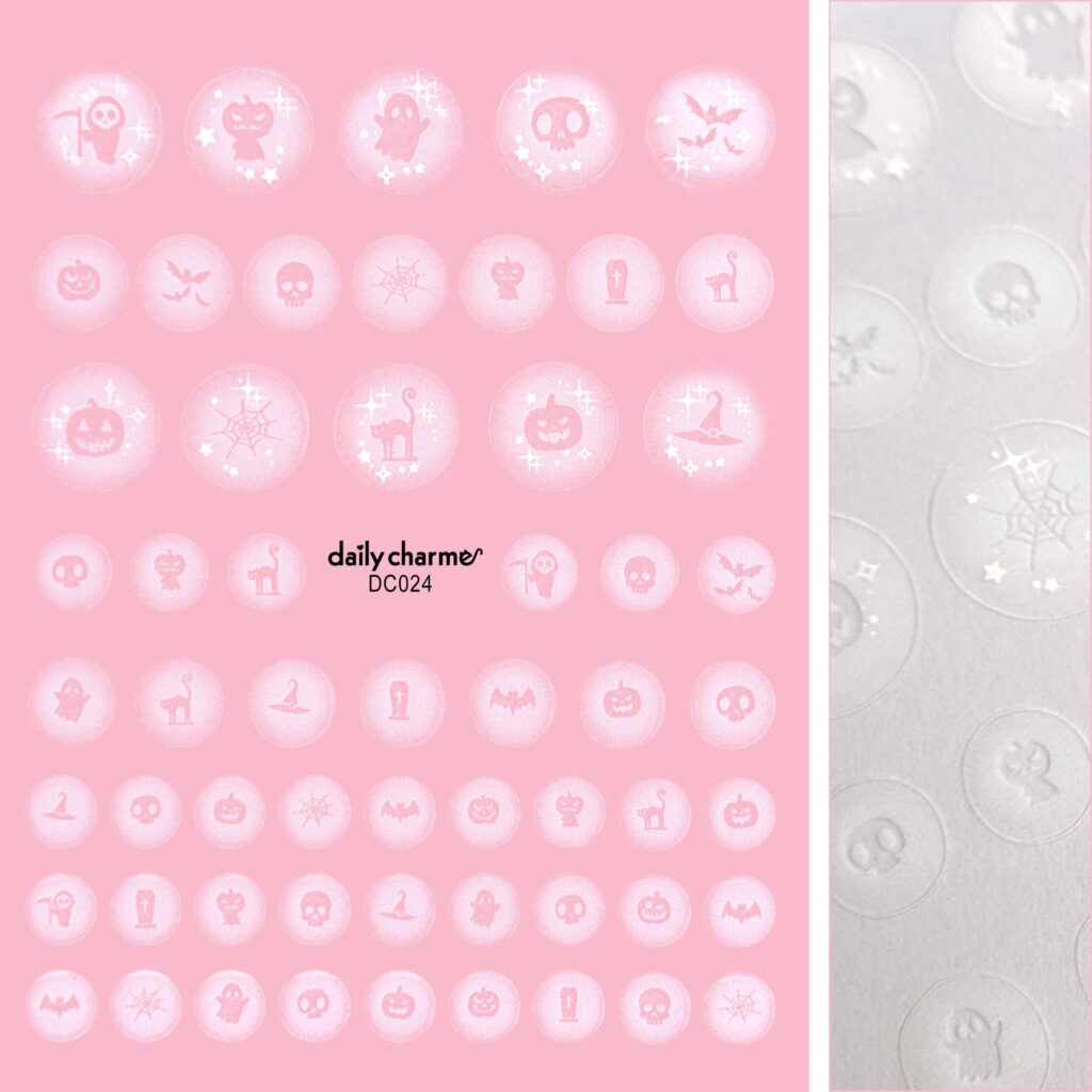 Daily Charme - Spooky Halloween Nail Art Sticker - Airbrush Boo Bash
