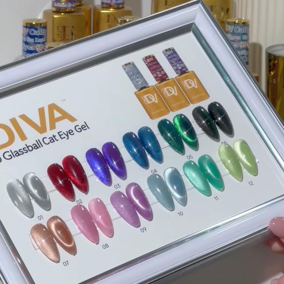 DND - Diva 9D Cat Eye Collection - Glassball 12 pcs Set