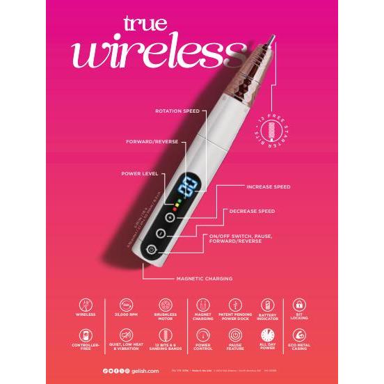 Gelish - Go File Wireless E-File - Pearl Rose Gold