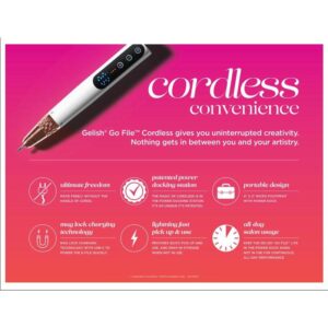Gelish - Go File Wireless E-File - Pearl Rose Gold
