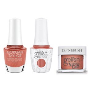 Gelish, Morgan Taylor & Dip Combo - Sunset My Heart On Fire