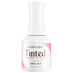Kiara Sky - Gel Polish - Tinted Rubber Top Coat - Coral Silk 0.5 oz - #TNT05