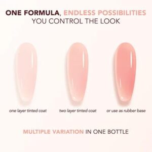 Kiara Sky - Gel Polish - Tinted Rubber Top Coat - Coral Silk 0.5 oz - #TNT05