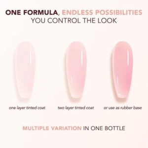 Kiara Sky - Gel Polish - Tinted Rubber Top Coat - Rose Petal Blush 0.5 oz - #TNT08
