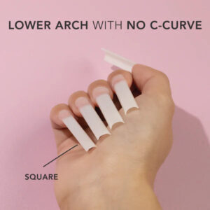 Kiara Sky - Gelly Tips - Non C-Curve Nail Tips -Clear Coffin XXL