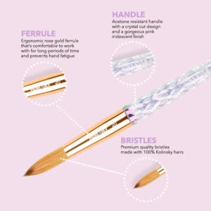 Kiara Sky Tools - Acrylic Brush Size 8 - Pink