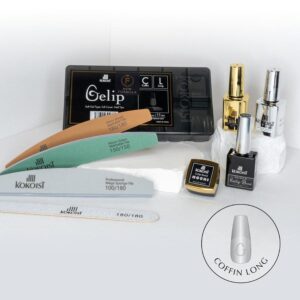 Kokoist - Gelip Extensions - Gelip Extension-Starter Kit - Coffin Long