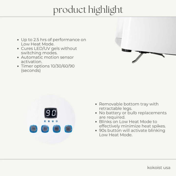 Kokoist - Le Blanc Hybrid Led/Uv Cordless Light (White)