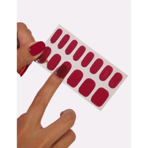 Le Mini Macaron Gel Manicure Kit - Gel Strip Starter Kit- Rouge Dahlia