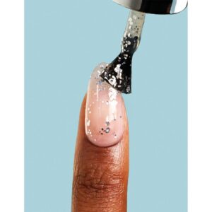 Le Mini Macaron - Gel Polish - Silver Glitter Gel Topcoat