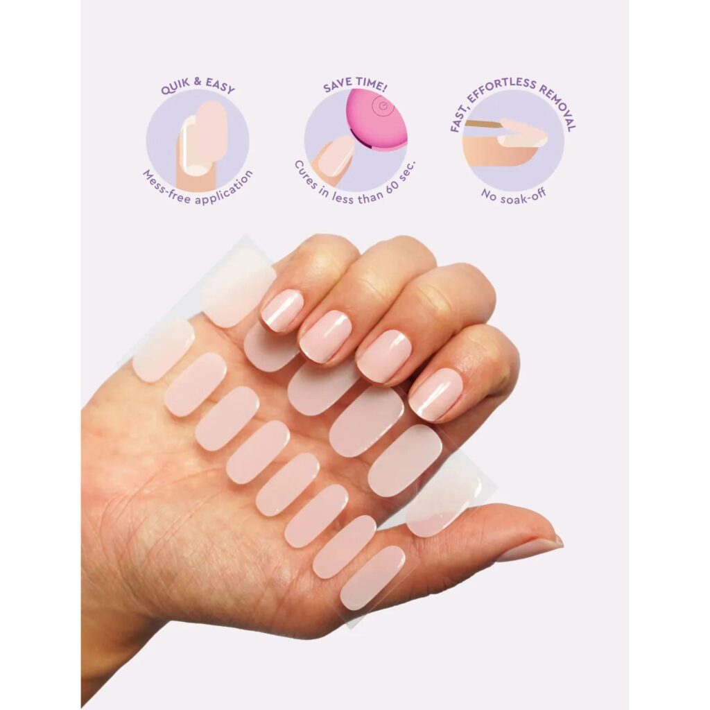 Le Mini Macaron Mini Nail Stickers - Gel Strips- Blush