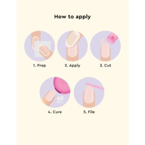 Le Mini Macaron Mini Nail Stickers - Gel Strips- Blush
