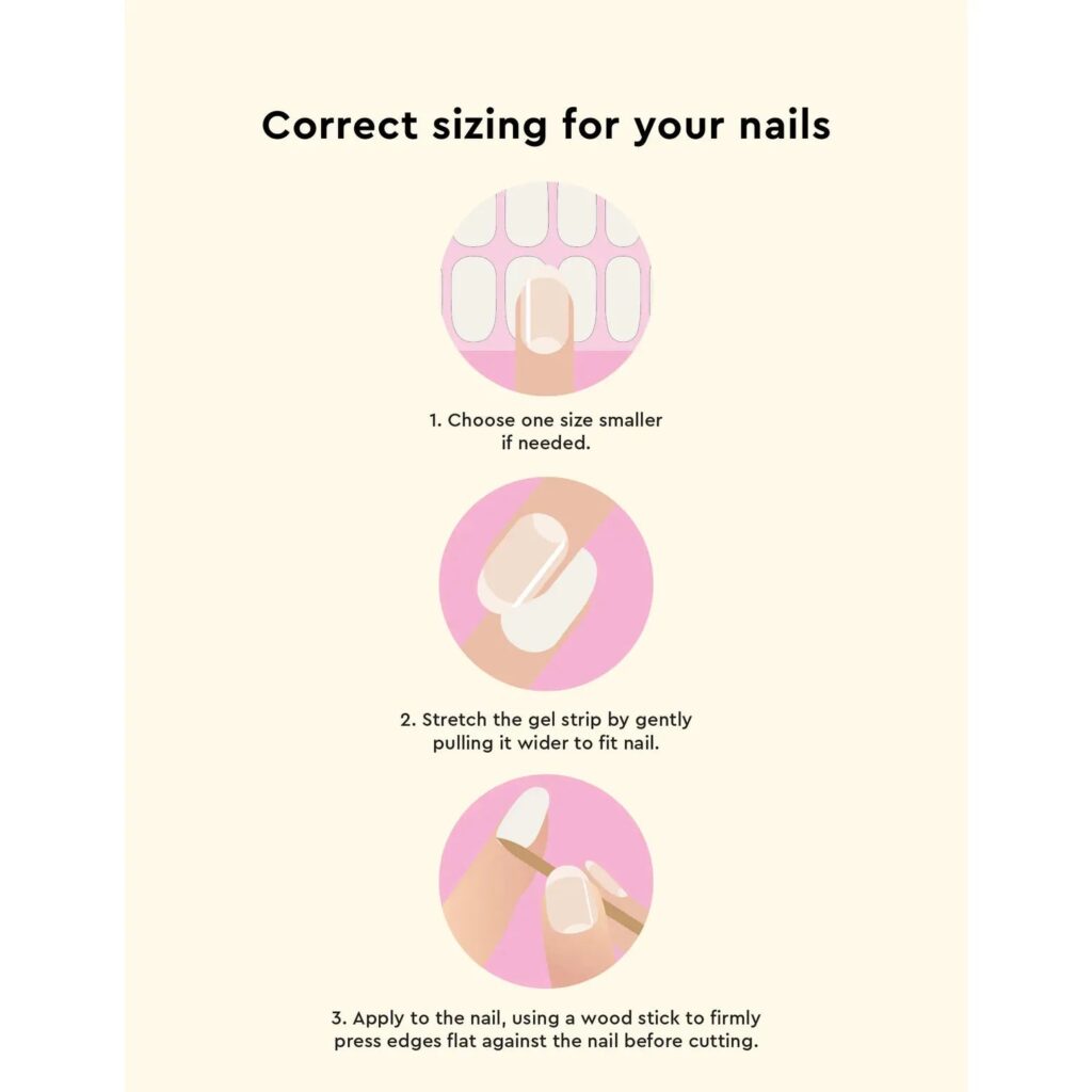 Le Mini Macaron Mini Nail Stickers - Gel Strips - Frosting