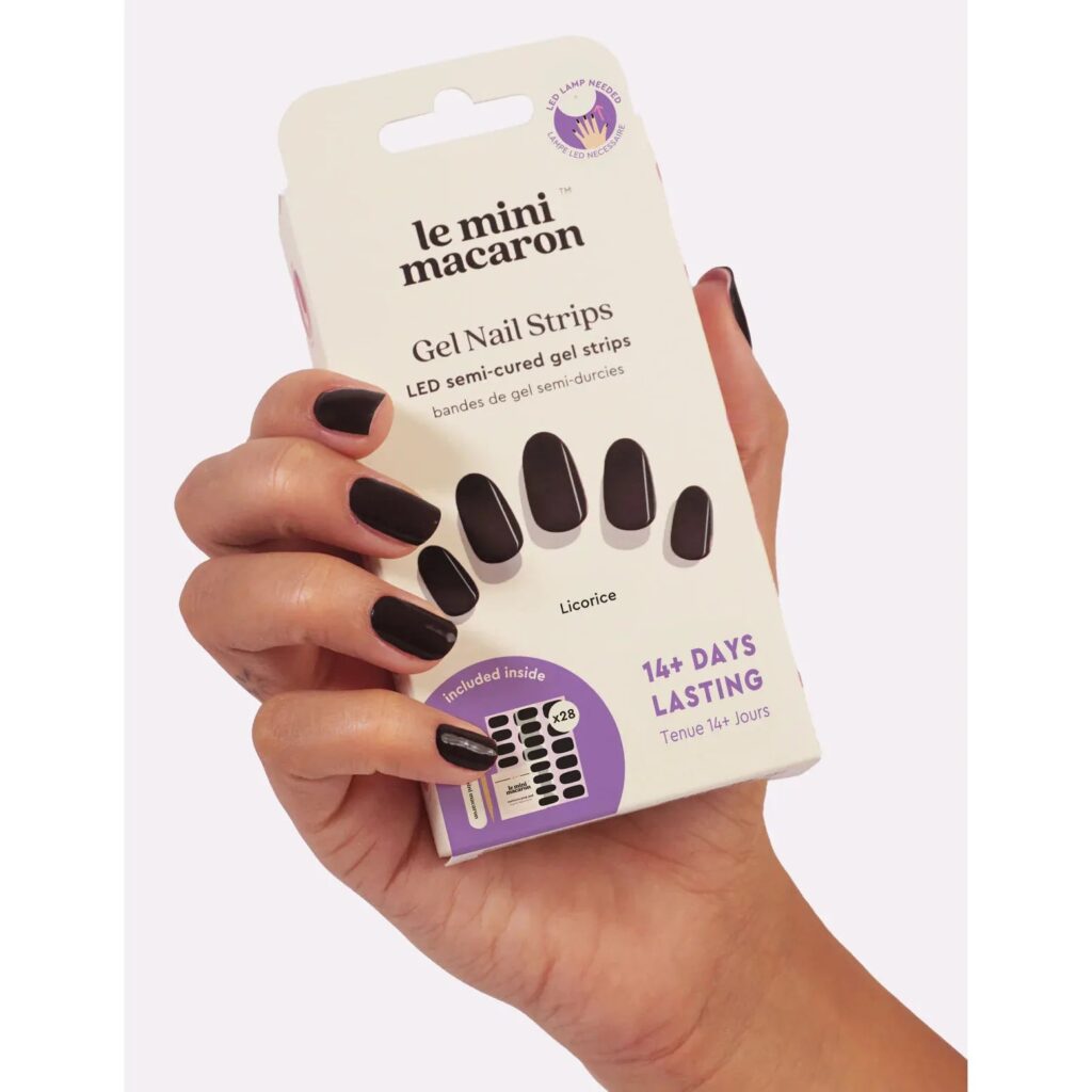 Le Mini Macaron Mini Nail Stickers - Gel Strips - Licorice