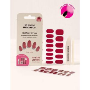 Le Mini Macaron Mini Nail Stickers - Gel Strips - Rouge Dahlia
