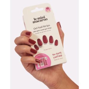 Le Mini Macaron Mini Nail Stickers - Gel Strips - Rouge Dahlia