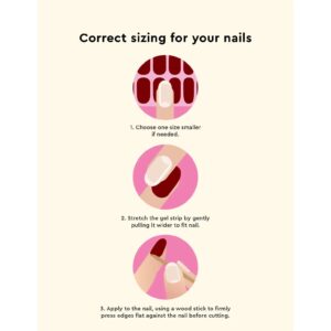 Le Mini Macaron Mini Nail Stickers - Gel Strips - Rouge Dahlia