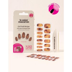 Le Mini Macaron Mini Nail Stickers - Gel Strips - Tortoise Shell