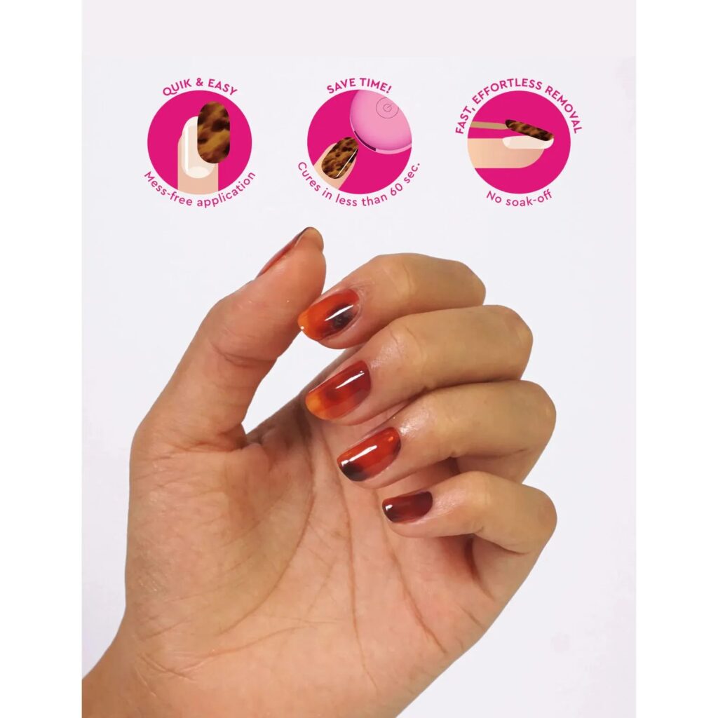 Le Mini Macaron Mini Nail Stickers - Gel Strips - Tortoise Shell