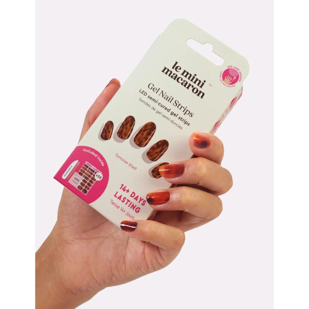 Le Mini Macaron Mini Nail Stickers - Gel Strips - Tortoise Shell