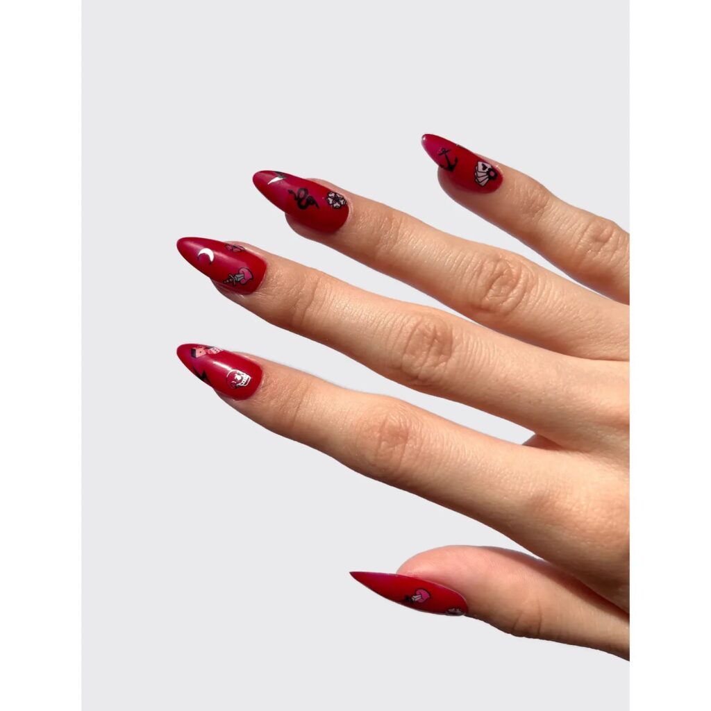 Le Mini Macaron Mini Nail Stickers - Gothic Girl
