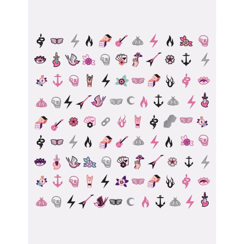Le Mini Macaron Mini Nail Stickers - Gothic Girl
