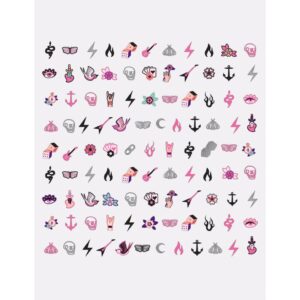 Le Mini Macaron Mini Nail Stickers - Gothic Girl