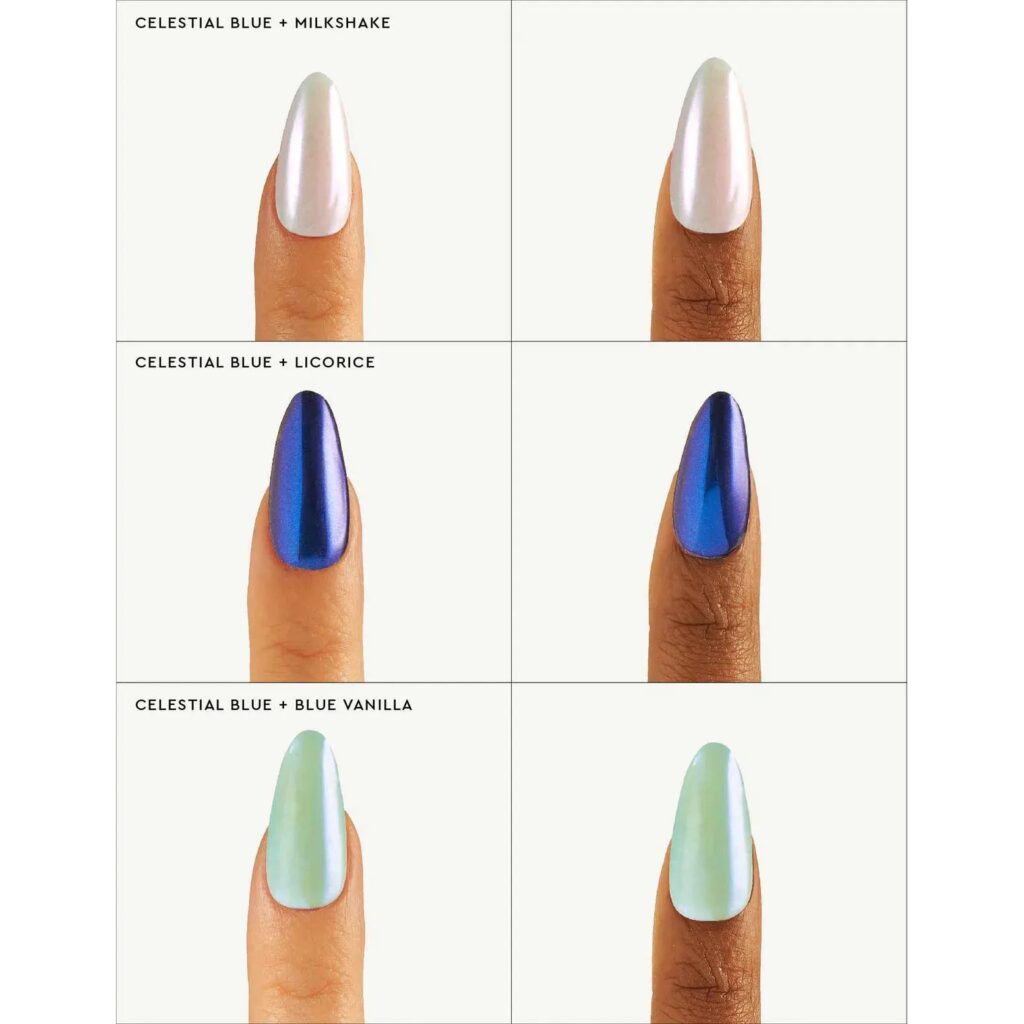 Le Mini Macaron - Stardust Liquid Nail Powder- Celestial Blue