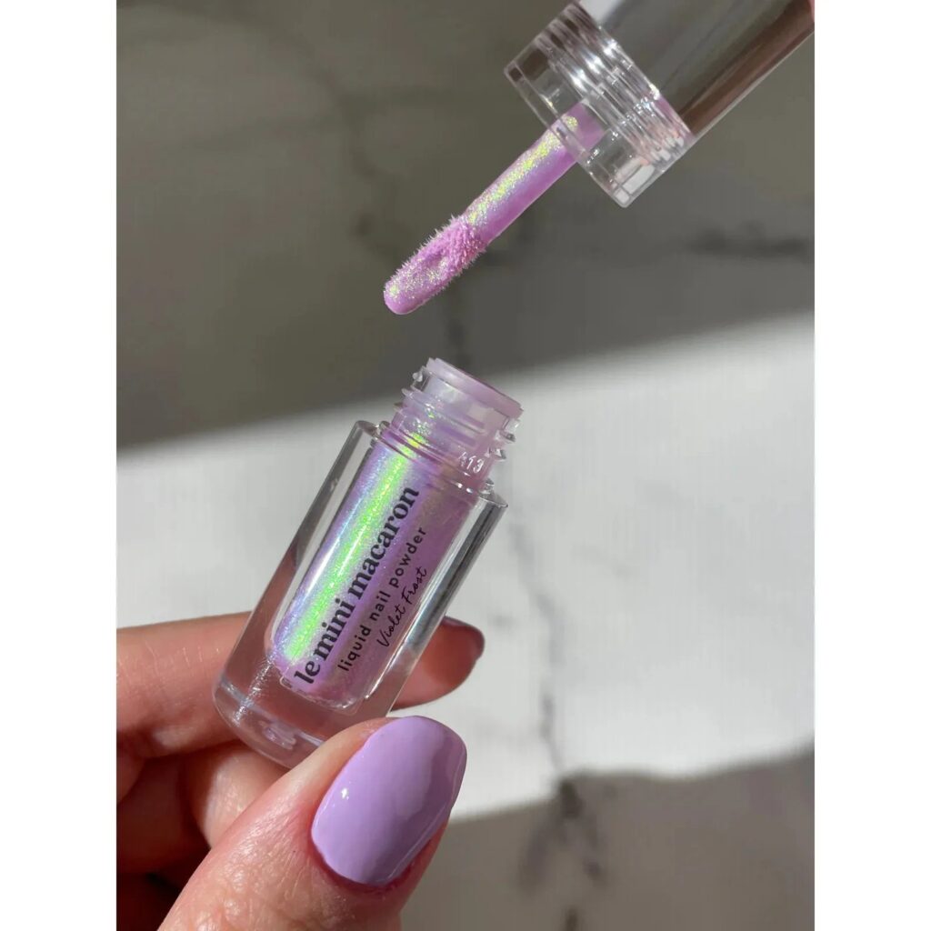 Le Mini Macaron - Stardust Liquid Nail Powder- Violet Frost