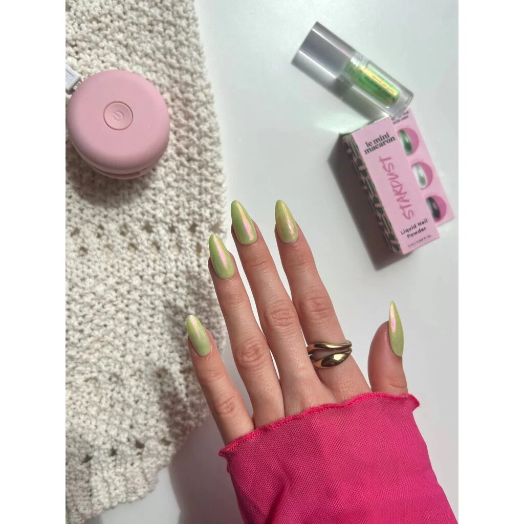 Le Mini Macaron - Stardust Liquid Nail Powder- Violet Frost