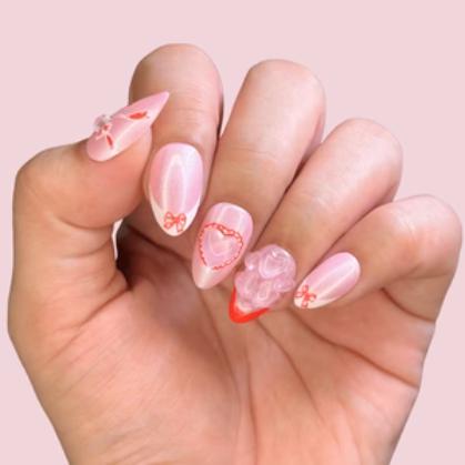 Maniology - Nail Art Stickers - Color-changing heart studs