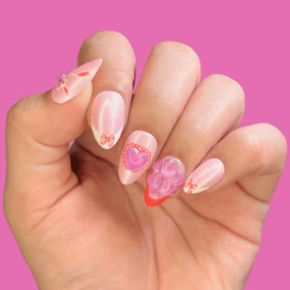 Maniology - Nail Art Stickers - Color-changing heart studs