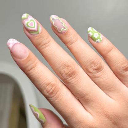 Maniology - Press On Nails - Flower Babe - Short Round - Image 3