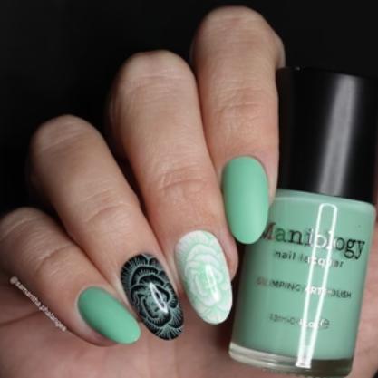 Maniology - Stamping Nail Polish - Fresh Start: Bloom (B545) - Green Cream - Image 4