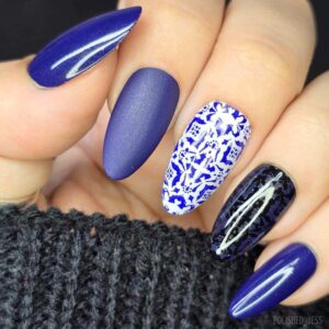 Maniology - Stamping Nail Polish - Nightshade: Shadowveil (B526) - Purple With Gold Shimmer