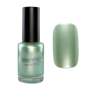 Maniology - Stamping Nail Polish - Satin Slumber: Fuzzy Slippers (P179) - Teal Smooth Metallic