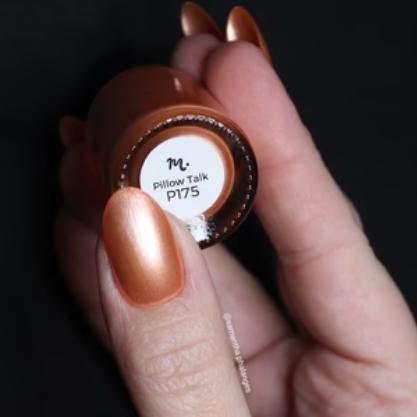 Maniology - Stamping Nail Polish - Satin Slumber: Pillow Talk (P175) - Coral Smooth Metallic