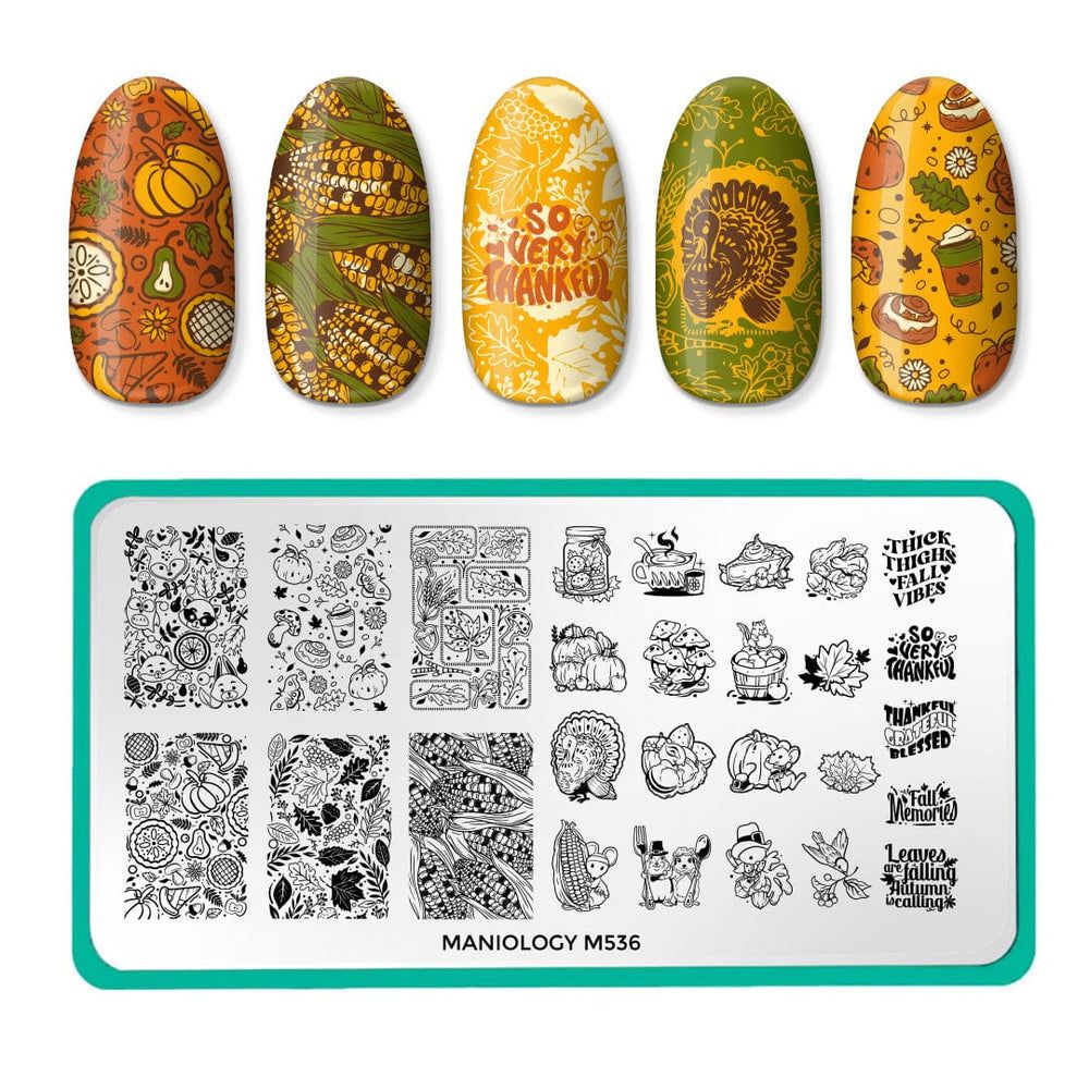 Maniology - Stamping Plate - Give Thanks (M536)