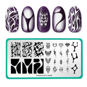 Maniology - Stamping Plate - Y2K Tattoo (M538)