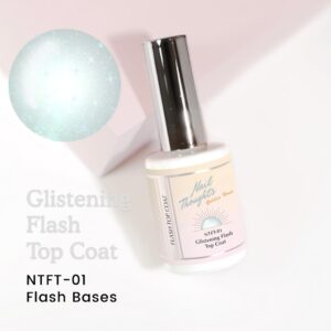 Nail Thoughts Color Gel - Glistening Flash Top Coat Gel - #NTFT