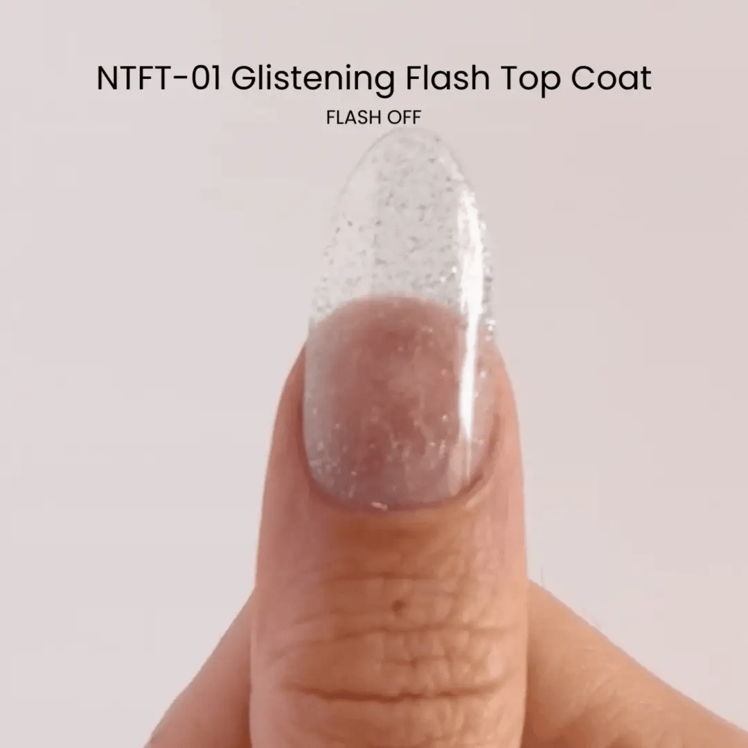 Nail Thoughts Color Gel - Glistening Flash Top Coat Gel - #NTFT - Image 2