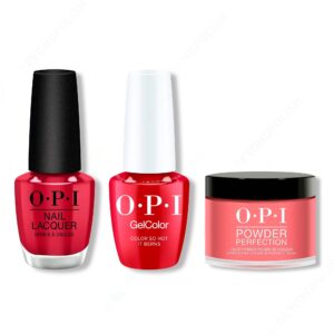 OPI - Intelli-Gel, Lacquer & Dip Combo - Color So Hot It Berns